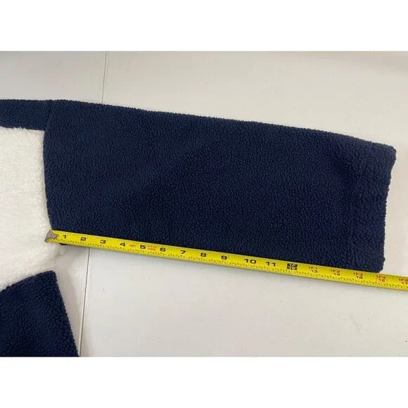 Columbia NWT Women's Long Sleeve Cropped Fleece Pullover, XL, Navy/White - Picture 16 of 16